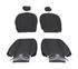 Triumph TR6 Leather Faced Seat Cover Kit and Head Rest Covers for 2 Seats - Black - RR1049BLACKLEATH - 1